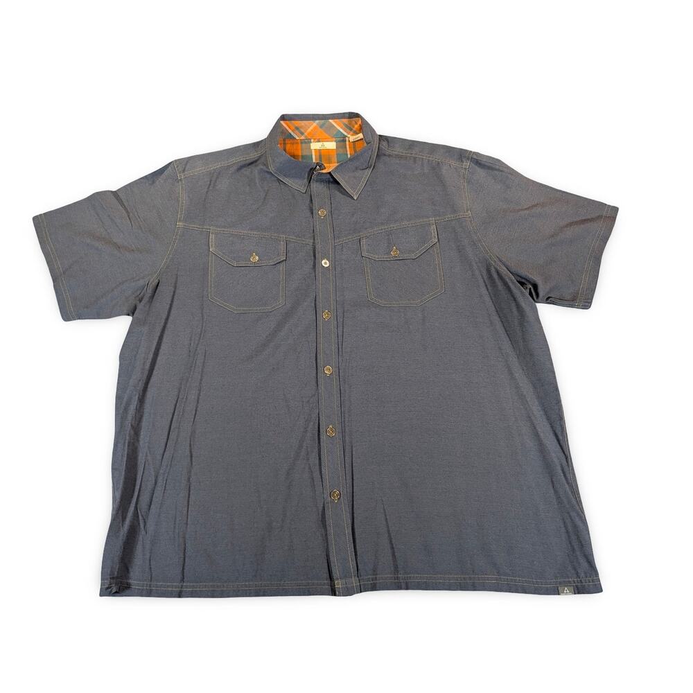 Ascend Outdoor Button Front Shirt 2XL Blue